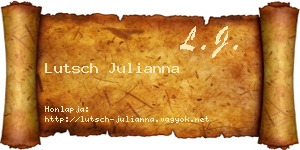 Lutsch Julianna névjegykártya